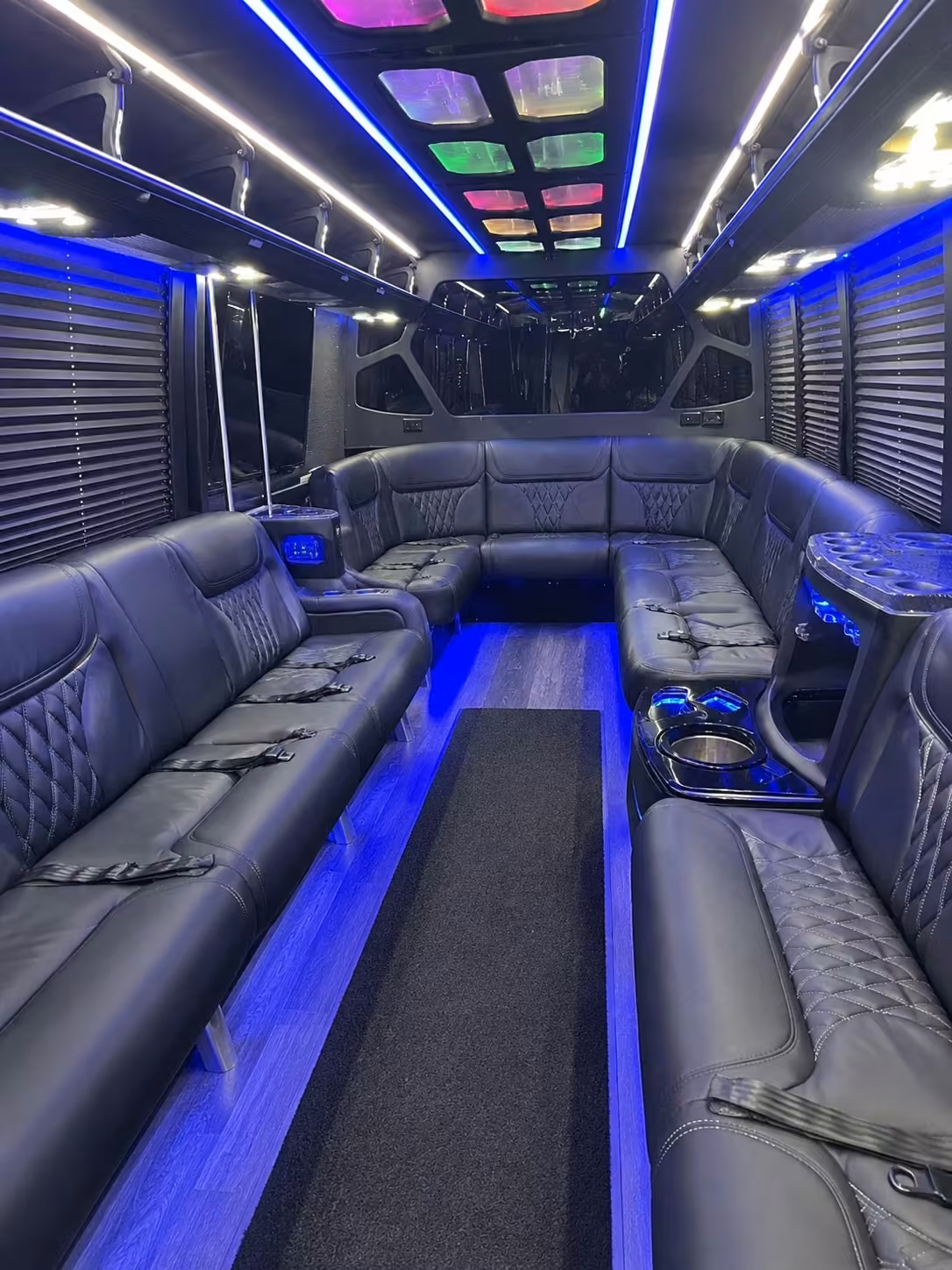 25 passenger party bus inside